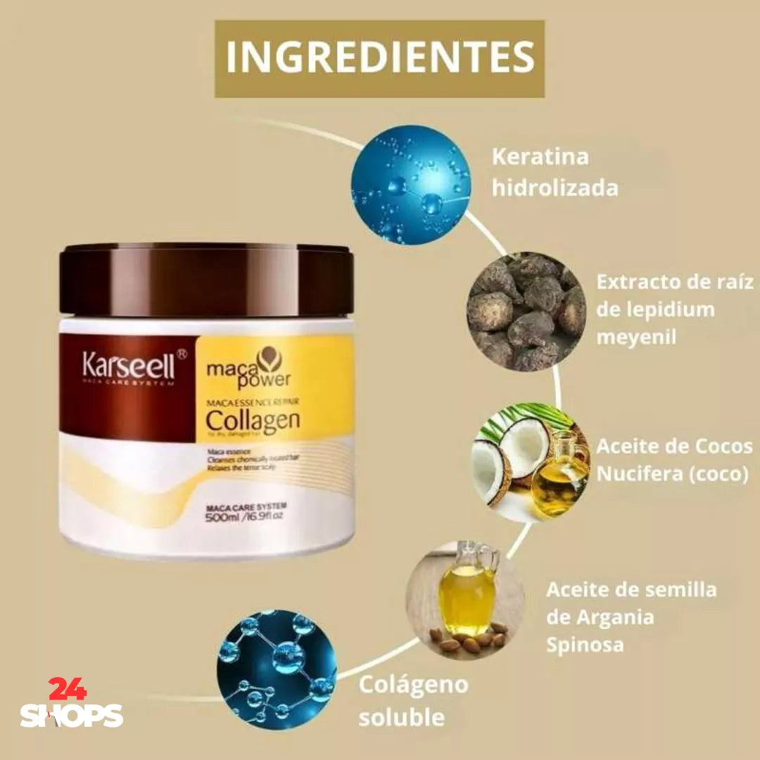 KARSEELL MASCARILLA CAPILAR – ALISADO Y BRILLO ✨